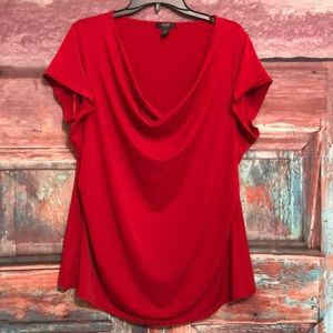 Women’s Alfani drop neck red 2x blouse